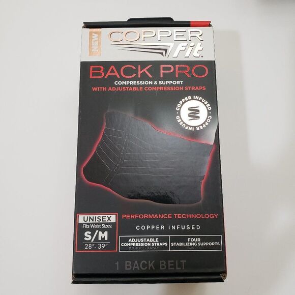 NIB Copper Fit Back Support & Compression Gloves Bundle S/M - Picture 3 of 16